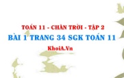 Bài 1 trang 34 Toán 11 Tập 2 Chân trời sáng tạo